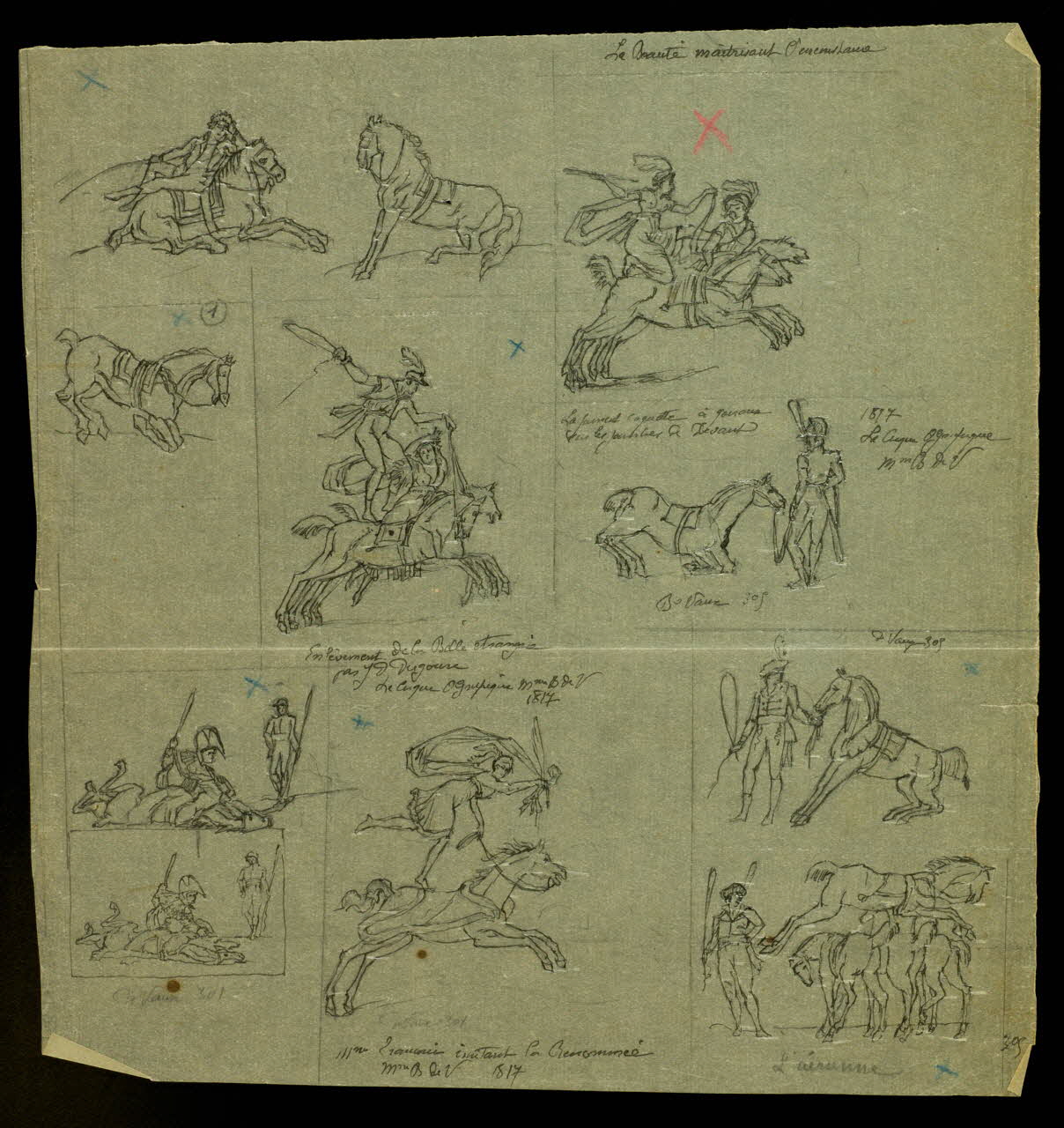 partie d'un ensemble de dessins La Beauté maîtrisant l'inconstance 1968.102.3854 Photo Mucem