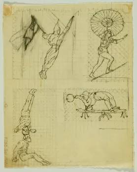 partie d'un ensemble de dessins Artistes de cirque 1968.102.3859 Photo Mucem
