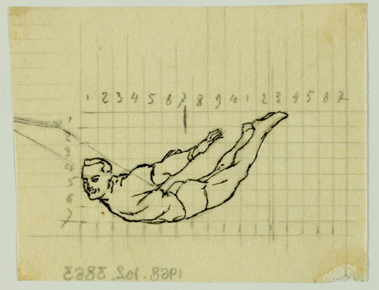 partie d'un ensemble de dessins Acrobate en vol 1968.102.3863 Photo Mucem