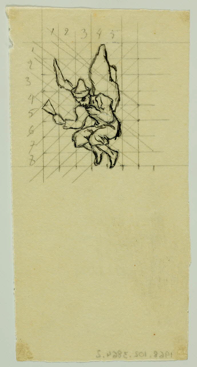 dessin Ebauche d'acrobate en vol 1968.102.3864.2 Photo Mucem