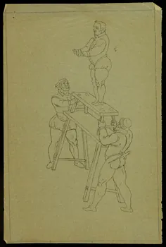 partie d'un ensemble de dessins Numéro d'acrobate 1968.102.3869 Photo Mucem