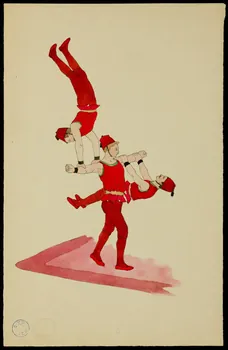 partie d'un ensemble de dessins Numéro d'acrobatie 1968.102.387.2 Photo Mucem