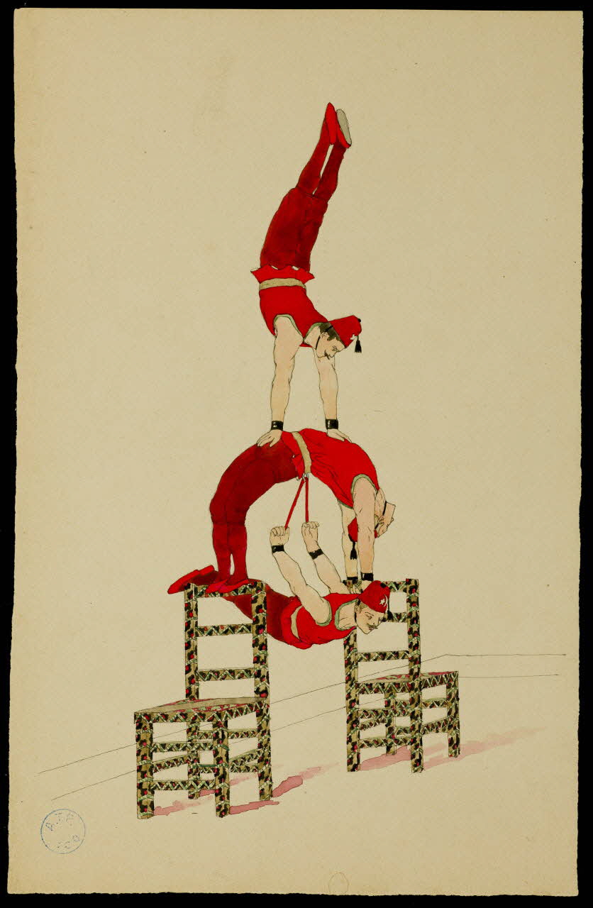 partie d'un ensemble de dessins Numéro d'acrobatie 1968.102.387.3 Photo Mucem