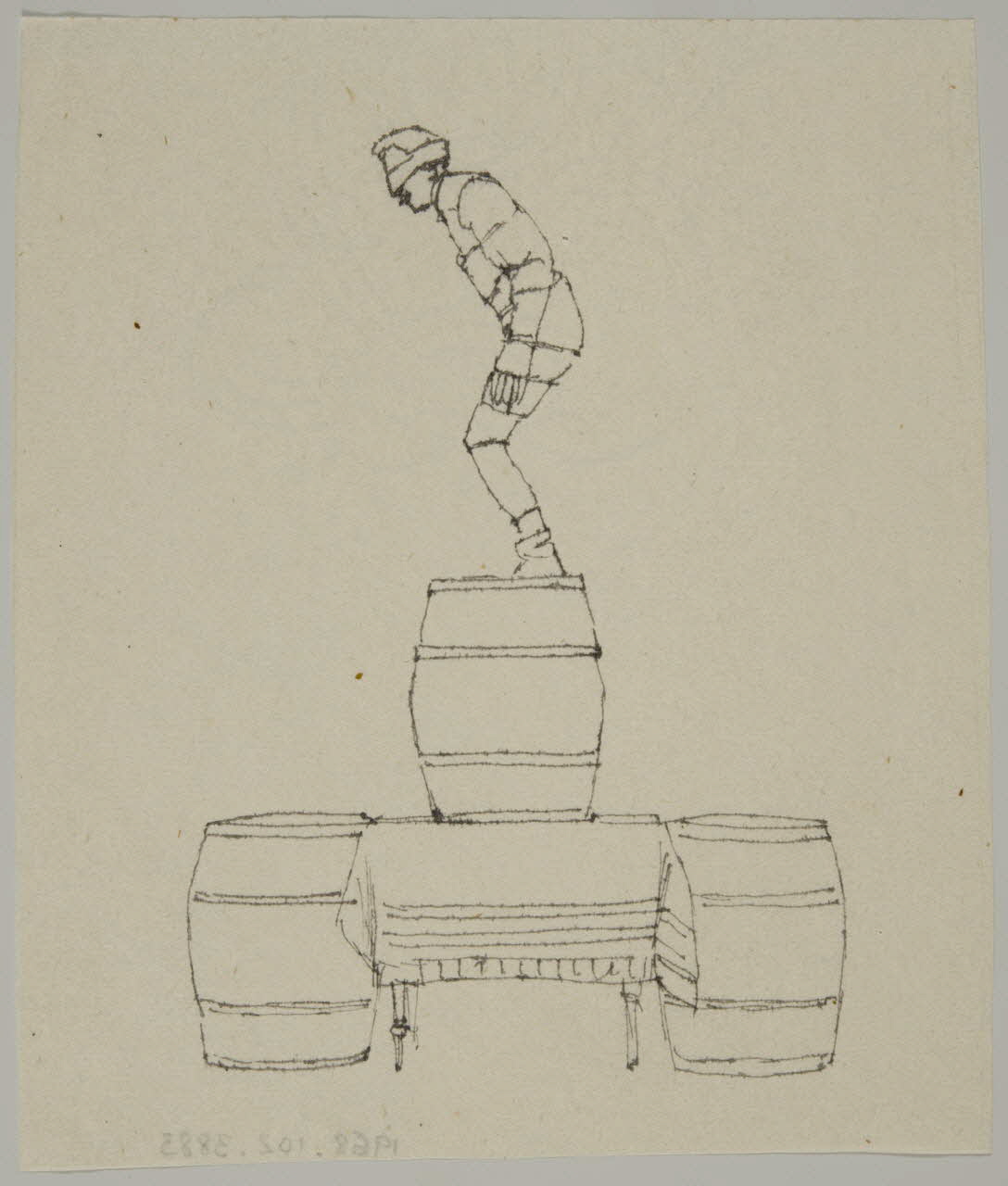 partie d'un ensemble de dessins Numéro d'acrobatie 1968.102.3883 Photo Mucem