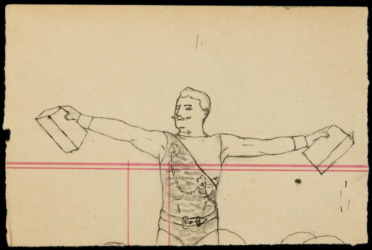 partie d'un ensemble de dessins Artiste du cirque 1968.102.3889 Photo Mucem