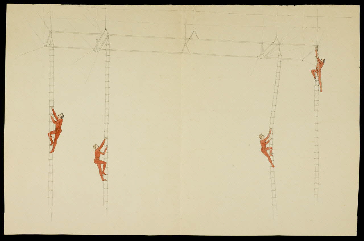partie d'un ensemble de dessins Numéro d'acrobates 1968.102.3891 Photo Mucem