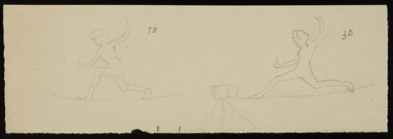 partie d'un ensemble de dessins Funambule 1968.102.3909 Photo Mucem