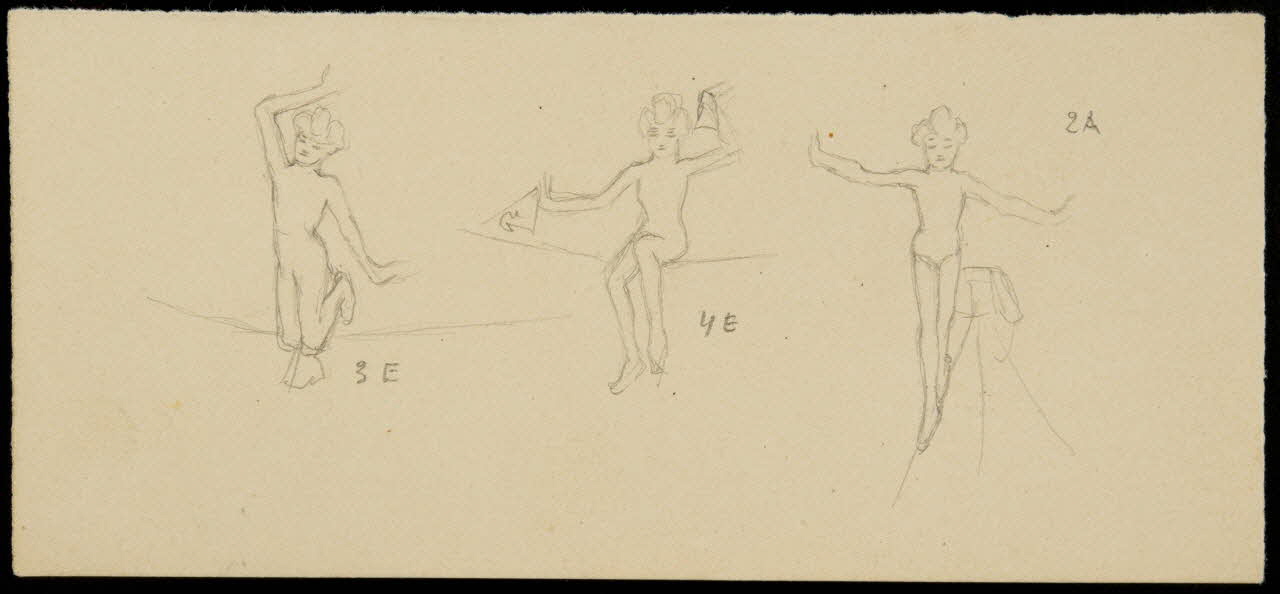 partie d'un ensemble de dessins Numéros d'équilibriste 1968.102.3912 Photo Mucem