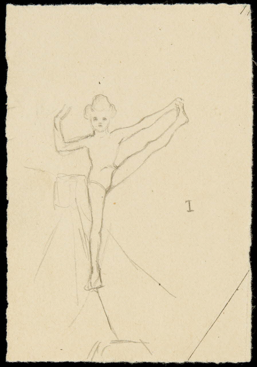 partie d'un ensemble de dessins Numéro d'équilibriste 1968.102.3917 Photo Mucem