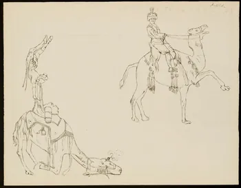 partie d'un ensemble de dessins Haute école 1968.102.392.1 Photo Mucem