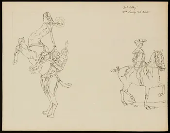 partie d'un ensemble de dessins Mlle Allarty  Mlle Lamiday De la Rochette 1968.102.392.2 Photo Mucem