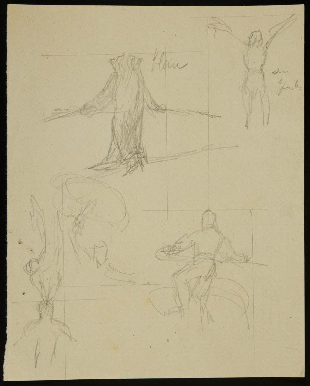 partie d'un ensemble de dessins Figures acrobatiques 1968.102.3924 Photo Mucem