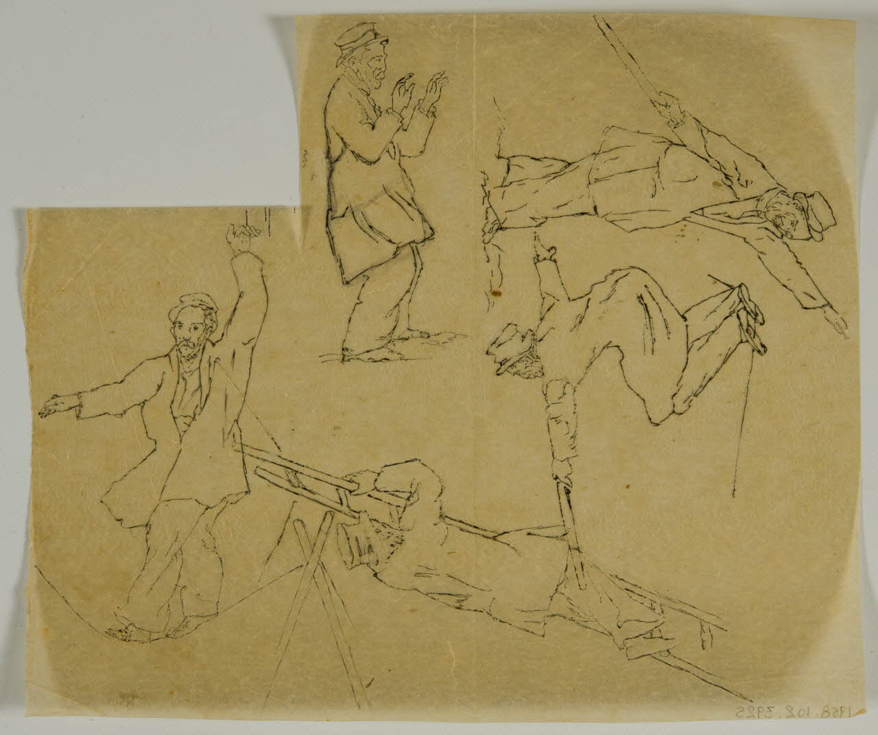partie d'un ensemble de dessins Equilibriste 1968.102.3925 Photo Mucem