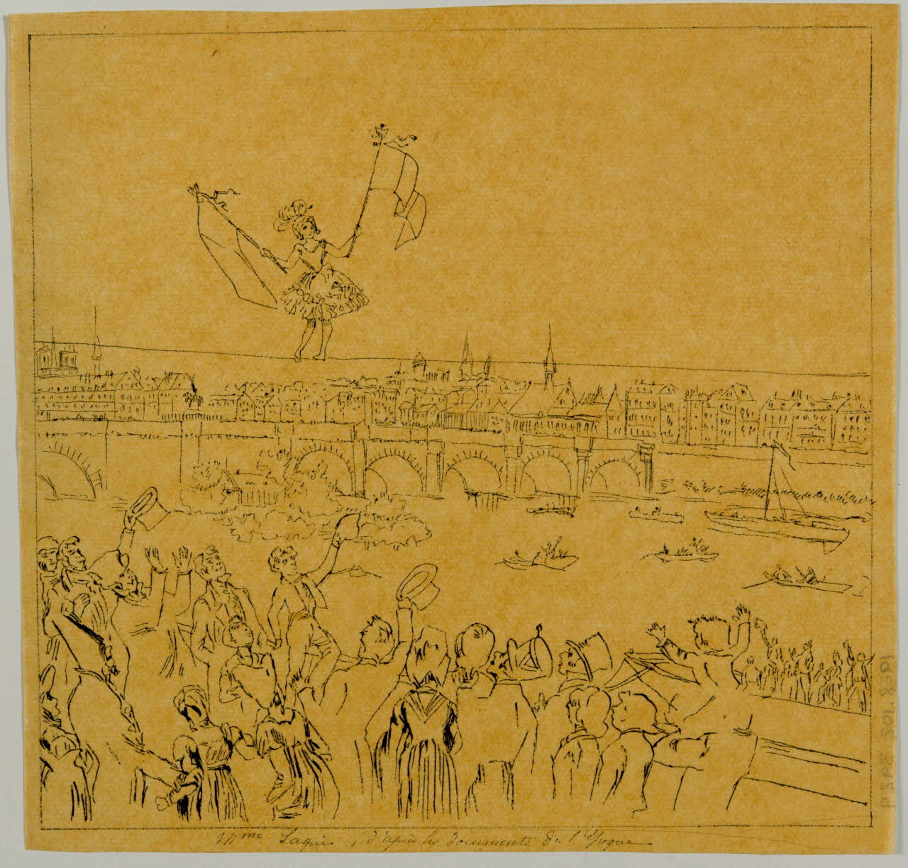 partie d'un ensemble de dessins Mme Saqué, d'après les documents de l'époque 1968.102.3929 Photo Mucem