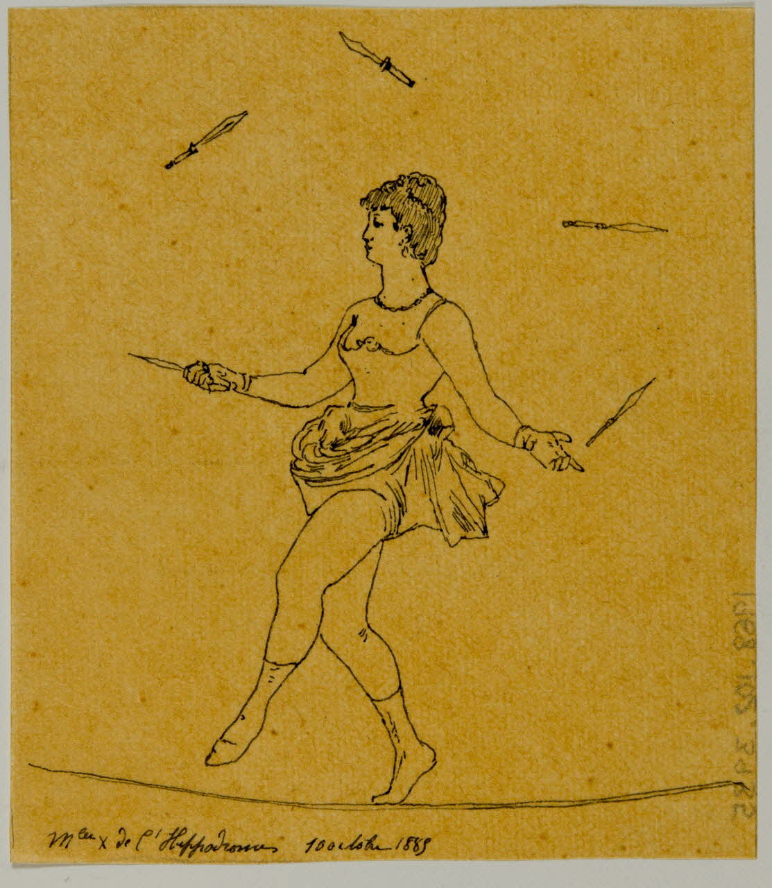 partie d'un ensemble de dessins Mlle X de l'Hippodrome 10 octobre 1885 1968.102.3935 Photo Mucem