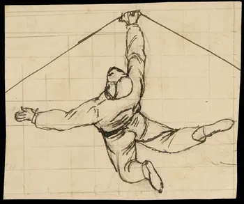 partie d'un ensemble de dessins Numéro d'équilibriste 1968.102.3937 Photo Mucem
