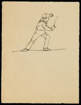 partie d'un ensemble de dessins Numéro d'équilibriste 1968.102.3938 Photo Mucem