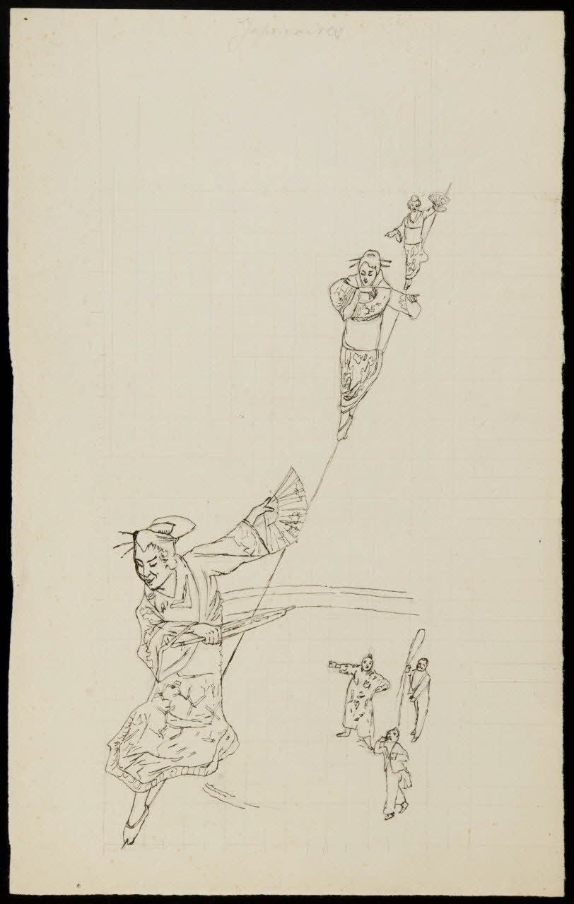 partie d'un ensemble de dessins Japonaises 1968.102.3939 Photo Mucem