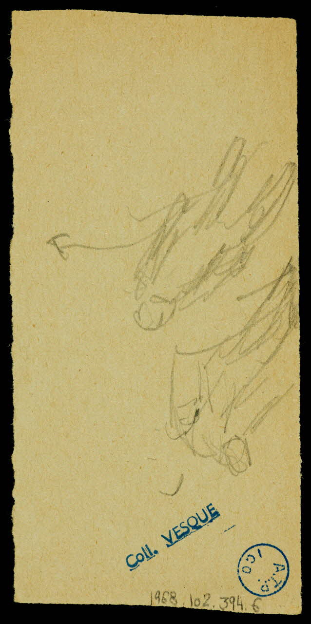 partie d'un ensemble de dessins Ebauche de figure 1968.102.394.6  Photo Mucem