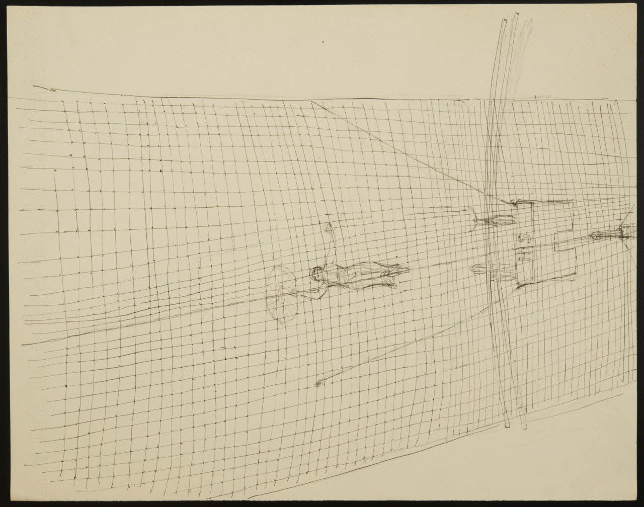 partie d'un ensemble de dessins Funambule sur son fil 1968.102.3940 Photo Mucem