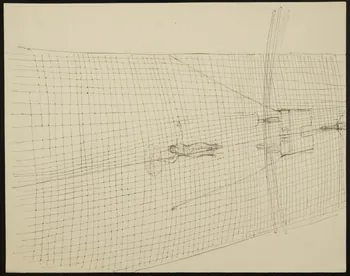 partie d'un ensemble de dessins Funambule sur son fil 1968.102.3940 Photo Mucem