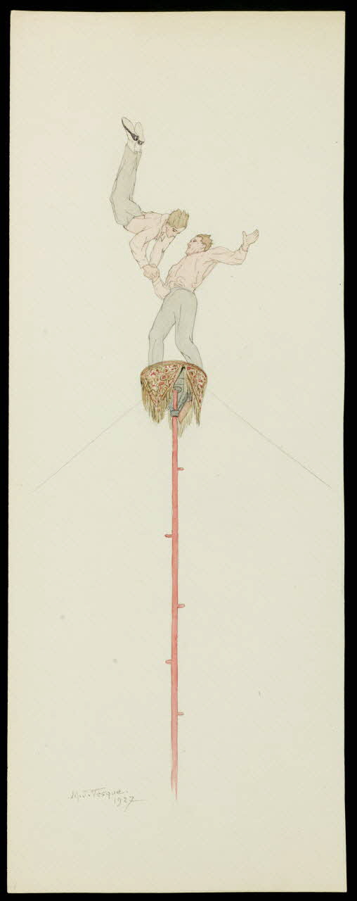 partie d'un ensemble de dessins Numéro d'acrobates 1968.102.3943 Photo Mucem