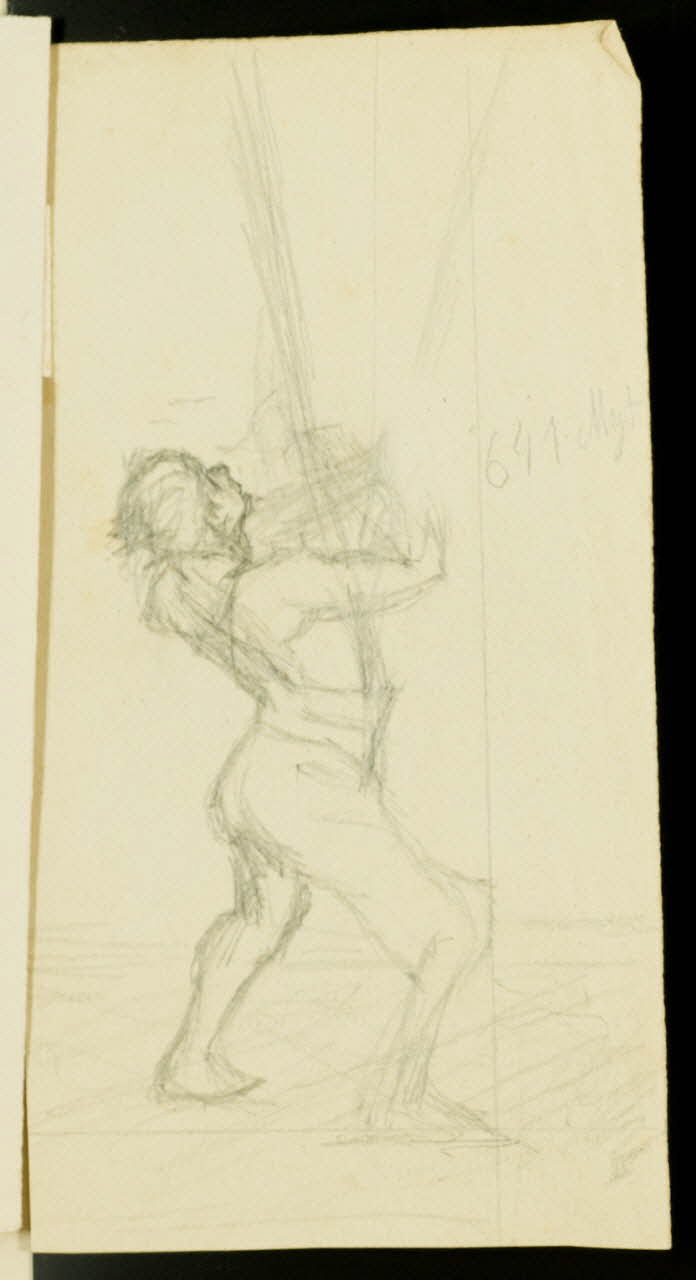 partie d'un ensemble de dessins Personnage 1968.102.3944.8 Photo Mucem