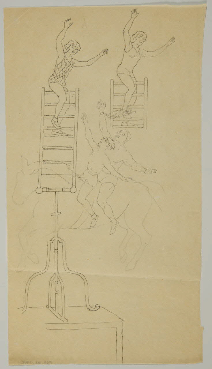 partie d'un ensemble de dessins Numéro d'équilibriste 1968.102.3945.1 Photo Mucem