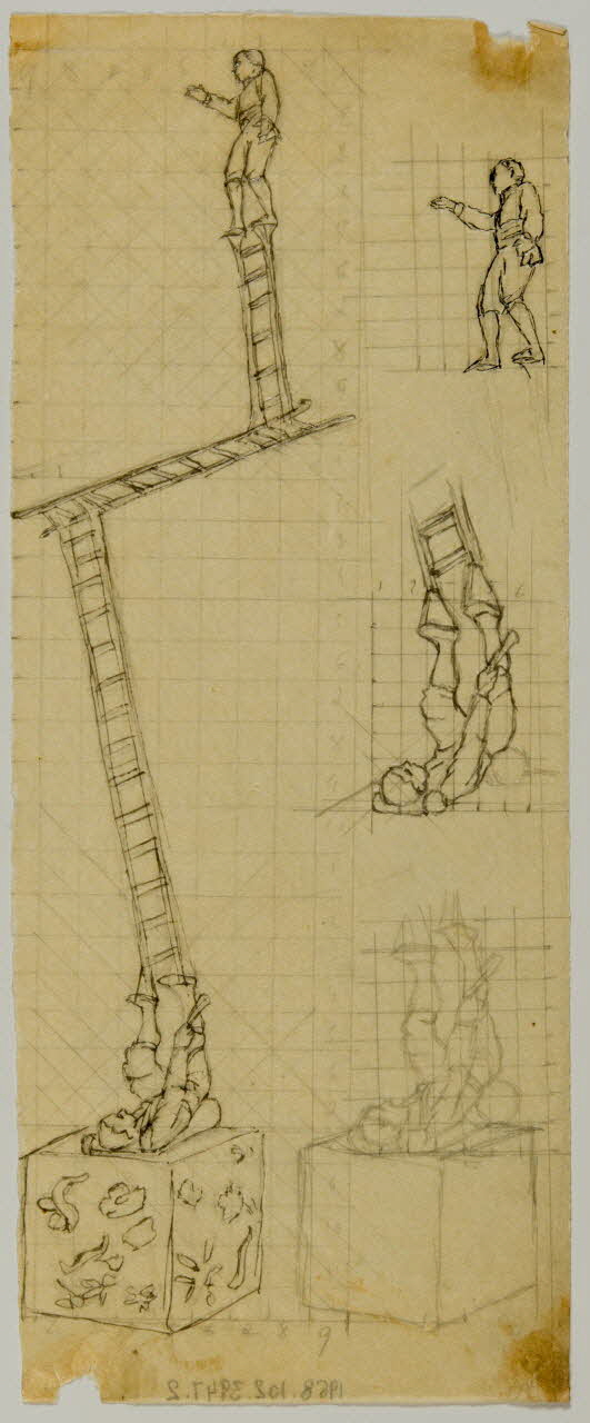 partie d'un ensemble de dessins Numéro d'équilibristes 1968.102.3947.2 Photo Mucem