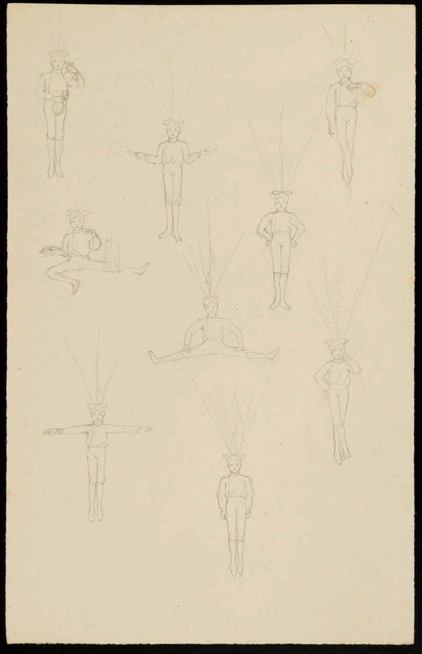 partie d'un ensemble de dessins Numéro d'équilibriste 1968.102.3948 Photo Mucem