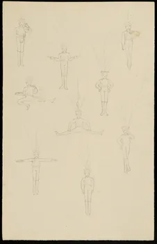 partie d'un ensemble de dessins Numéro d'équilibriste 1968.102.3948 Photo Mucem