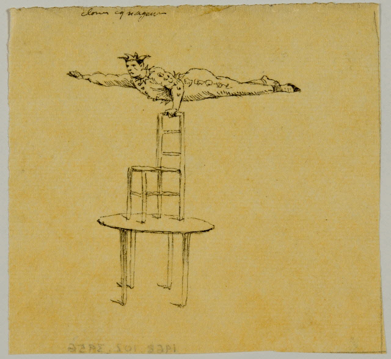 partie d'un ensemble de dessins Numéro d'équilibriste 1968.102.3956 Photo Mucem