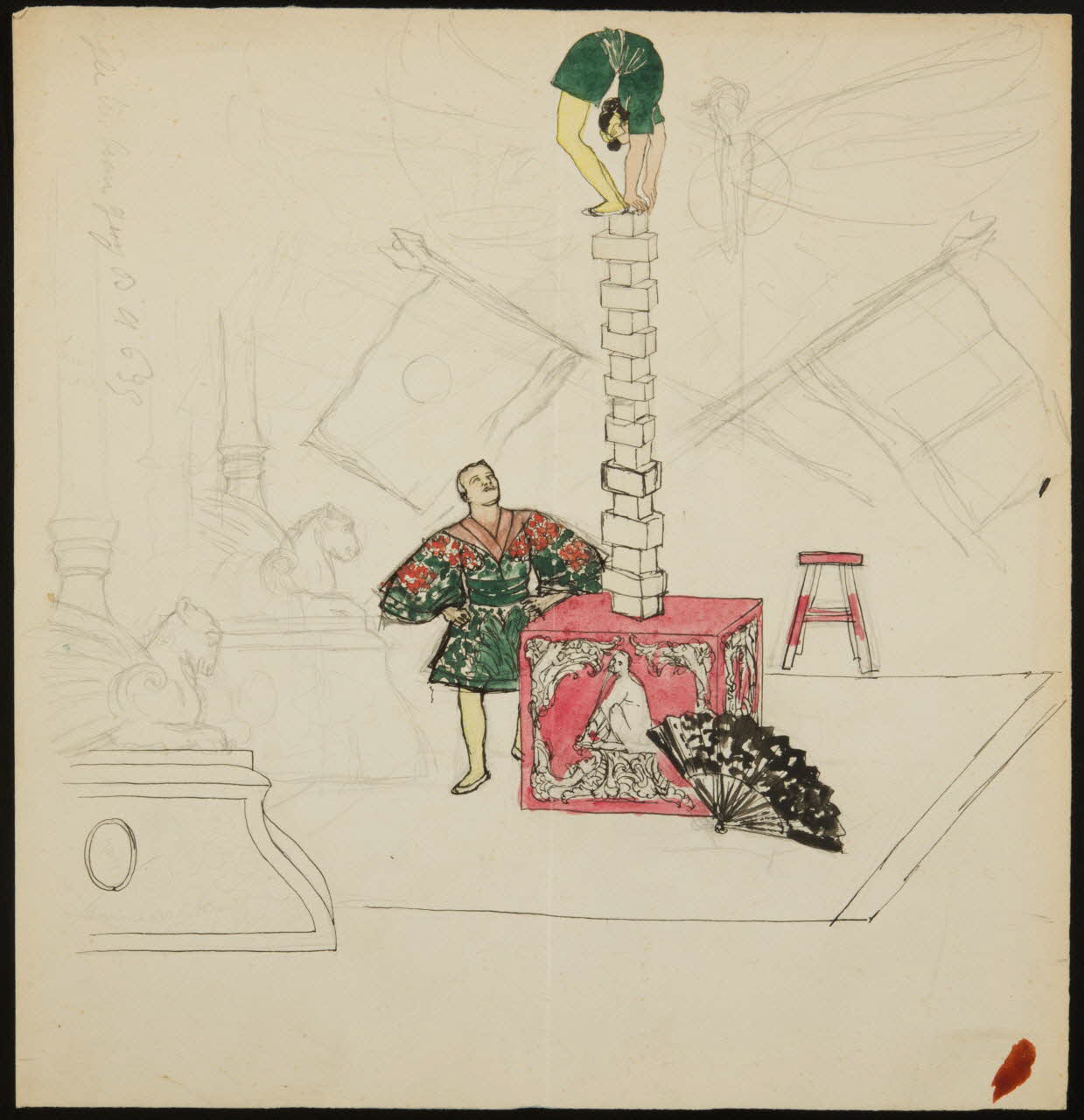 partie d'un ensemble de dessins Numéro d'équilibriste 1968.102.3967 Photo Mucem