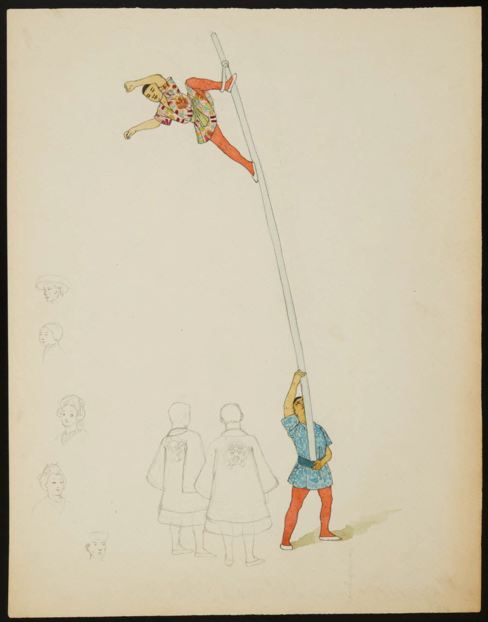 partie d'un ensemble de dessins Numéro d'acrobates 1968.102.3968 Photo Mucem