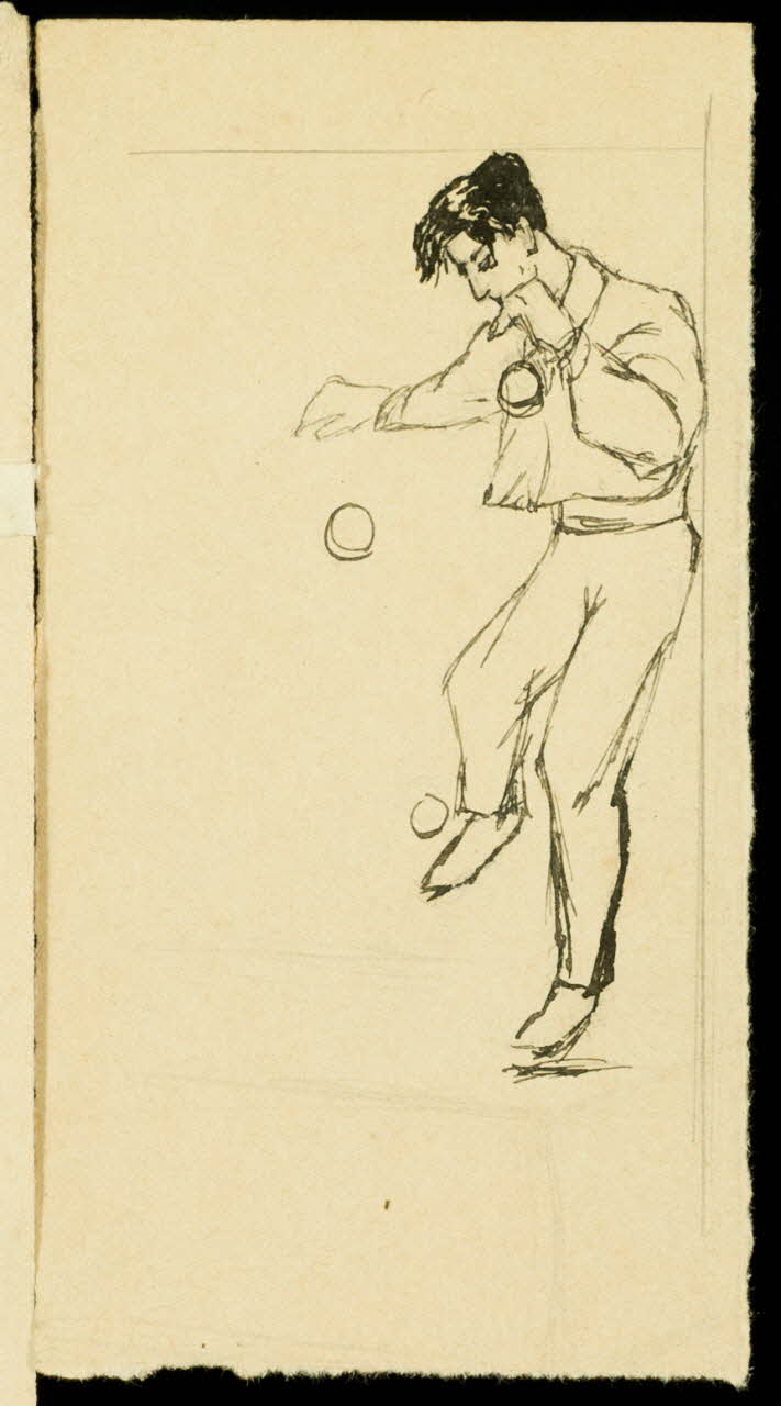 partie d'un ensemble de dessins Jongleur 1968.102.3970.3 Photo Mucem