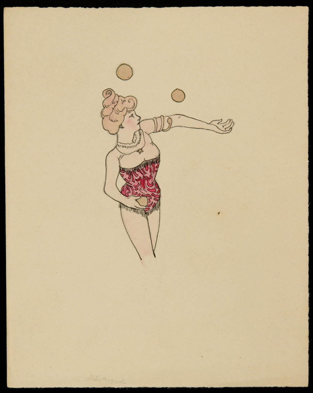 partie d'un ensemble de dessins Numéro de cirque 1968.102.3977 Photo Mucem