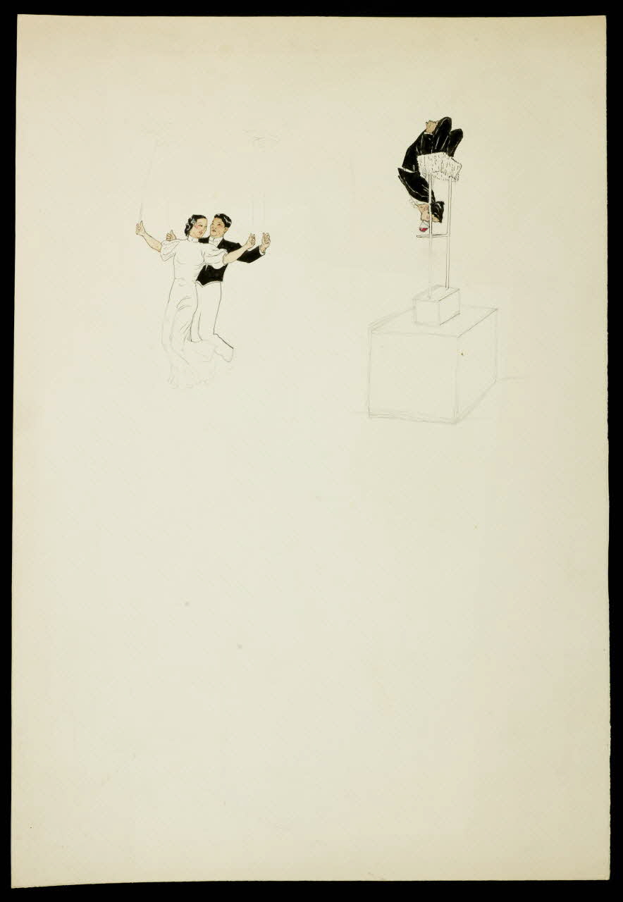 partie d'un ensemble de dessins Numéro d'acrobates 1968.102.3984.1 Photo Mucem