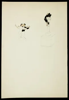 partie d'un ensemble de dessins Numéro d'acrobates 1968.102.3984.1 Photo Mucem