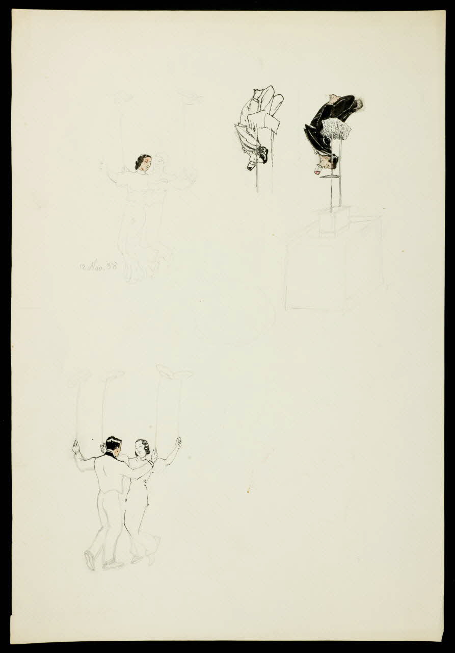 partie d'un ensemble de dessins Numéro d'acrobates 1968.102.3984.2 Photo Mucem
