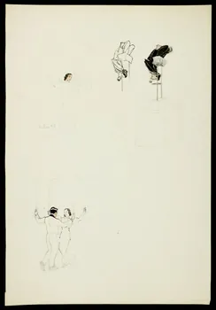 partie d'un ensemble de dessins Numéro d'acrobates 1968.102.3984.2 Photo Mucem