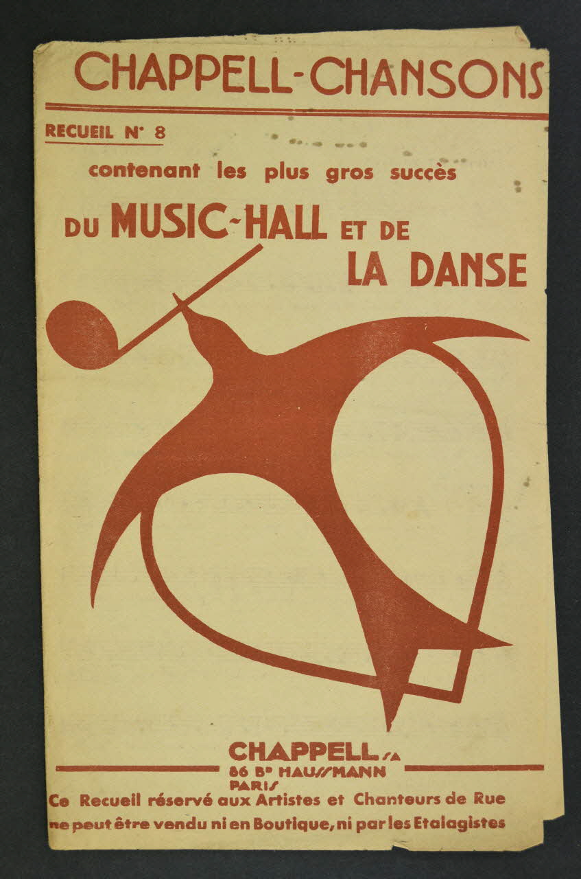 Victor Vallier ; Ray Ventura ; René Buzelin ; Chappell; chanson petit format Île-de-France, France 1933 1966.158.157 Photo Mucem