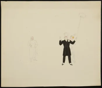 partie d'un ensemble de dessins Numéro d'équilibriste 1968.102.3991  Photo Mucem