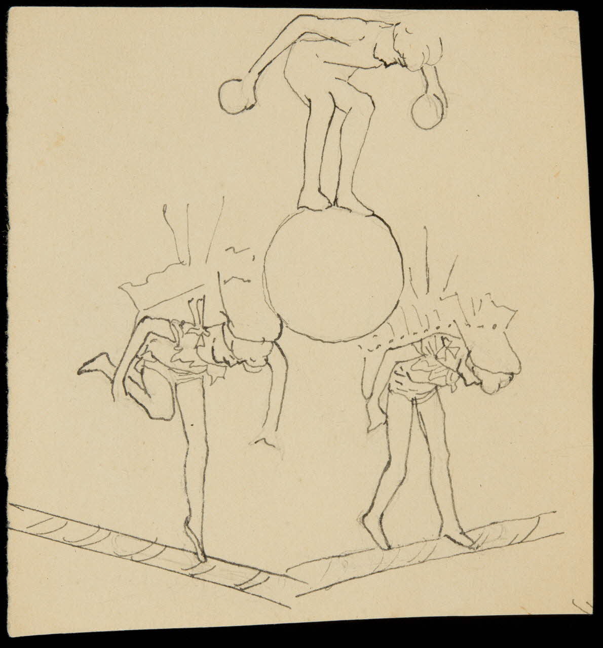 partie d'un ensemble de dessins Numéro de cirque 1968.102.3993.3 Photo Mucem