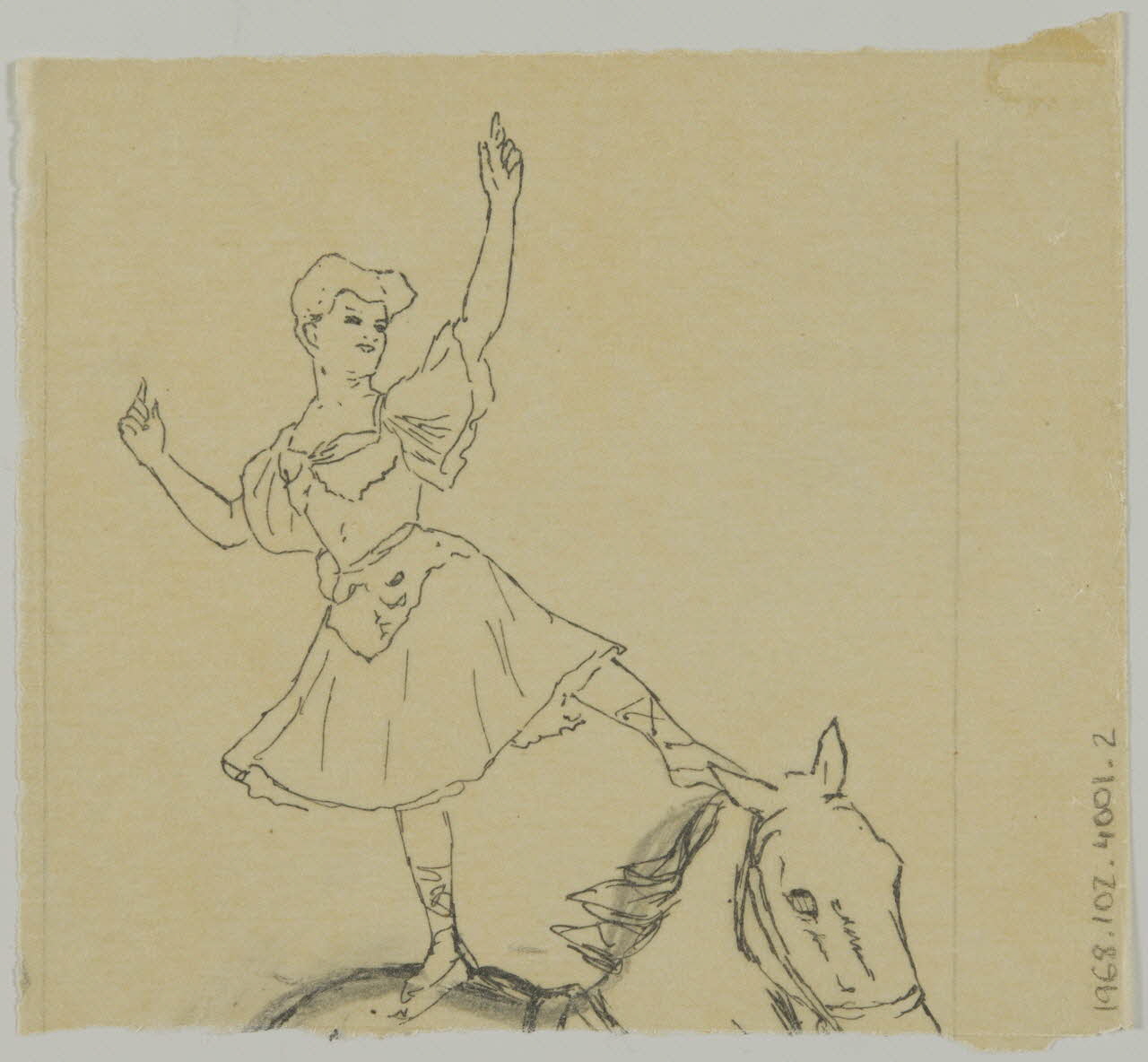 partie d'un ensemble de dessins Numéro de voltige 1968.102.4001.2 Photo Mucem