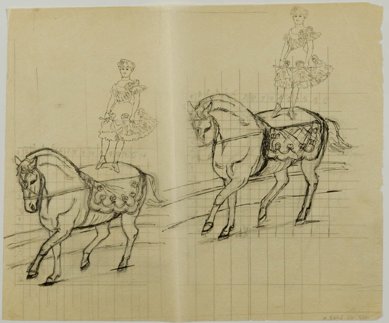 partie d'un ensemble de dessins Numéro de voltige 1968.102.4002.4 Photo Mucem