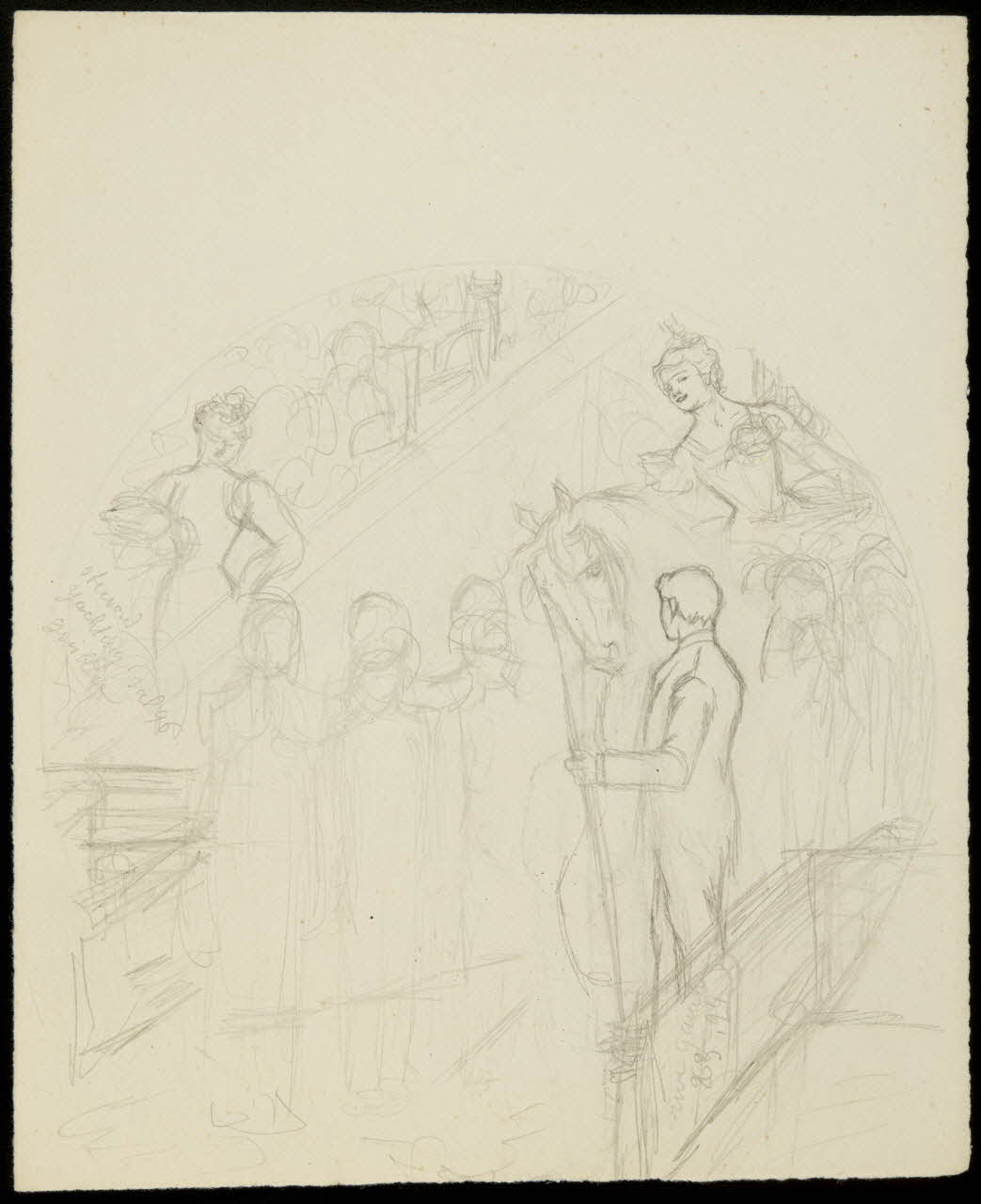 partie d'un ensemble de dessins Entrée en piste 1968.102.4005 Photo Mucem