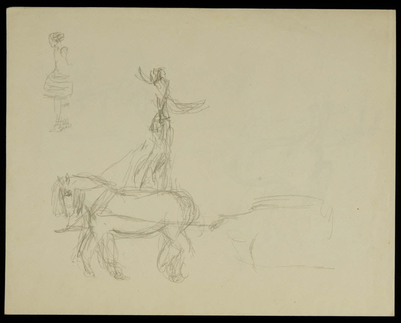 partie d'un ensemble de dessins Acrobates à cheval 1968.102.4006 Photo Mucem