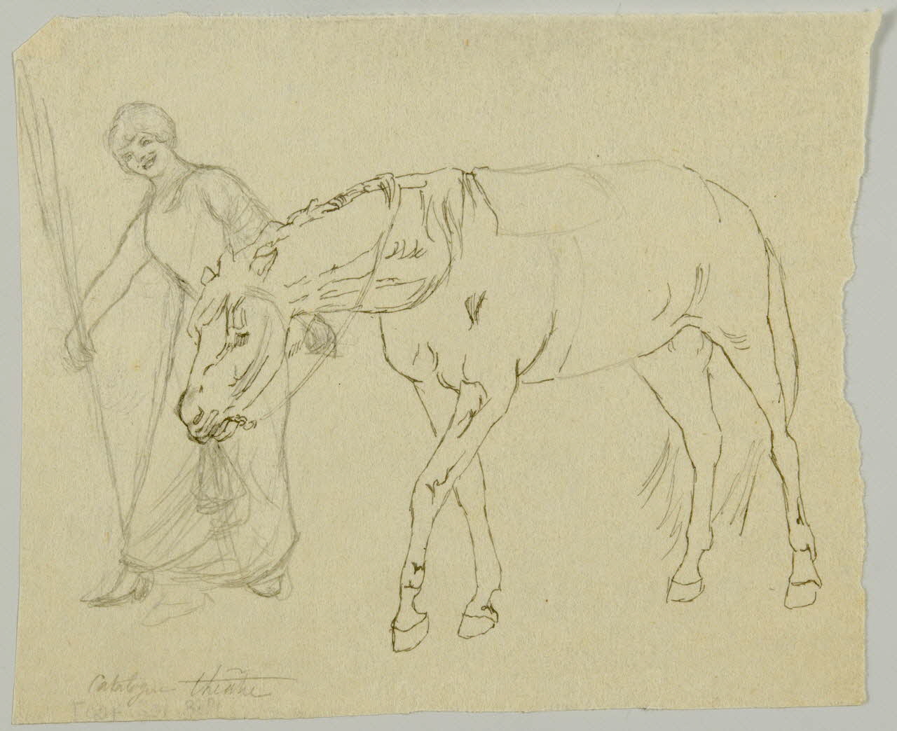 partie d'un ensemble de dessins Ecuyère et son cheval 1968.102.4007 Photo Mucem