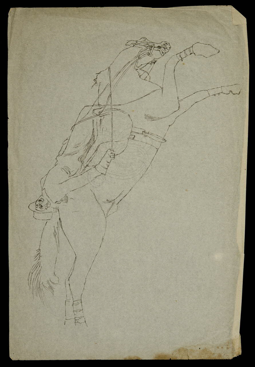 partie d'un ensemble de dessins Numéro équestre 1968.102.4011 Photo Mucem