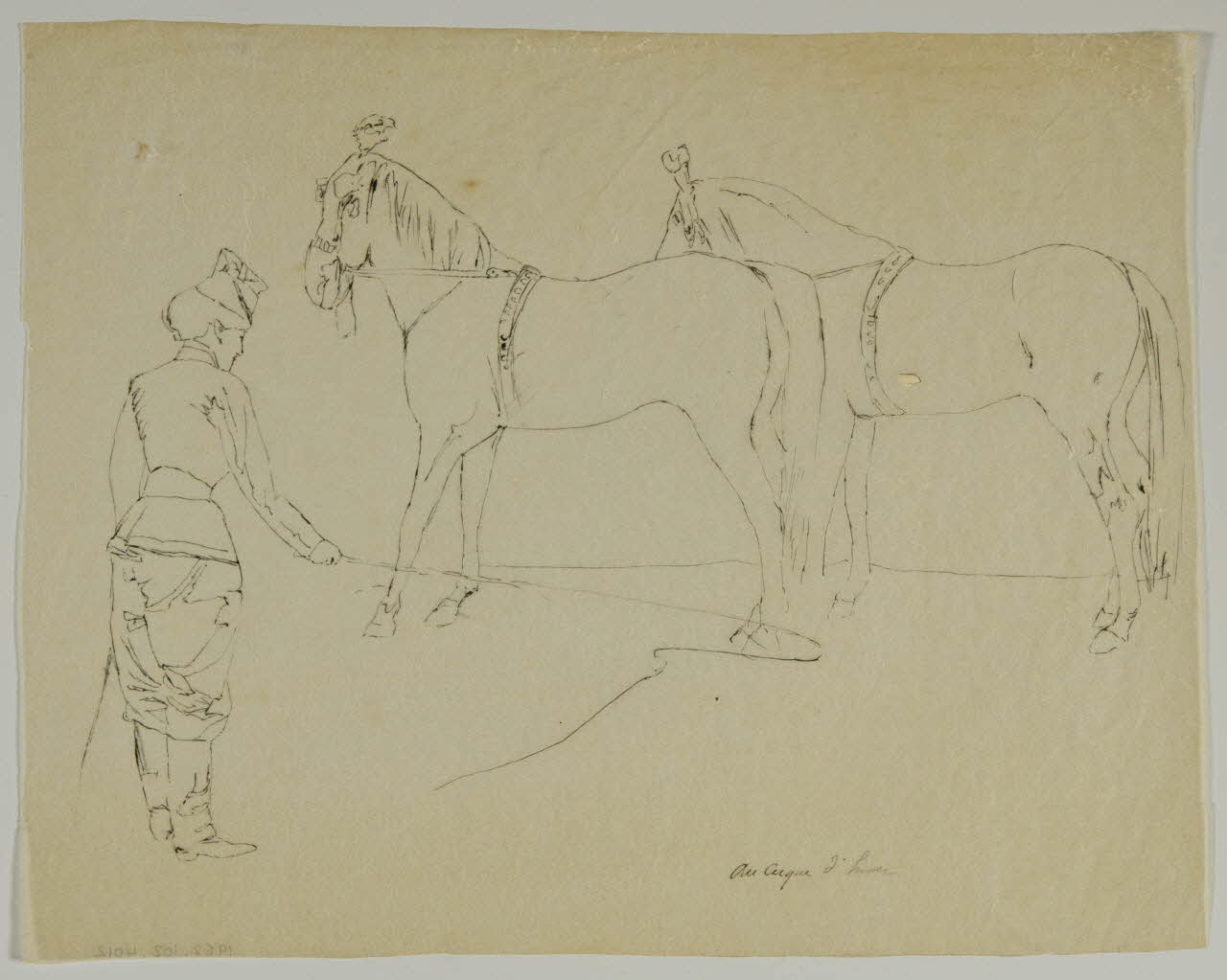 partie d'un ensemble de dessins Au cirque d'Hiver 1968.102.4012 Photo Mucem